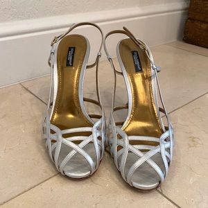 Dolce & Gabbana Silver and Gold Strappy Sandals
